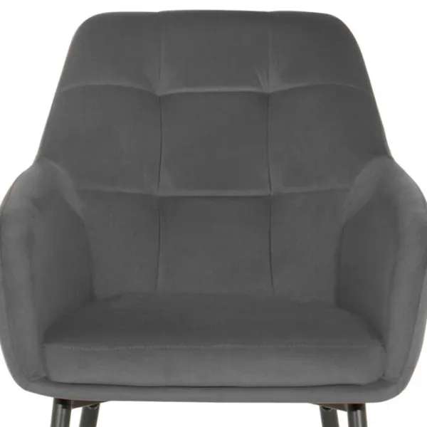 Кухонный стул Fabrik Home UGO NEW Вельвет/ Серый Черный photo 5