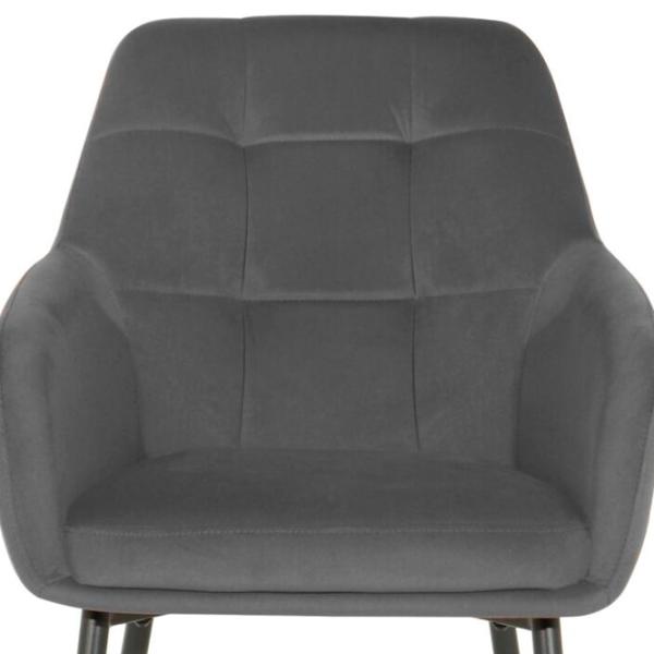 Кухонный стул Fabrik Home UGO NEW Вельвет/ Серый Черный photo 5