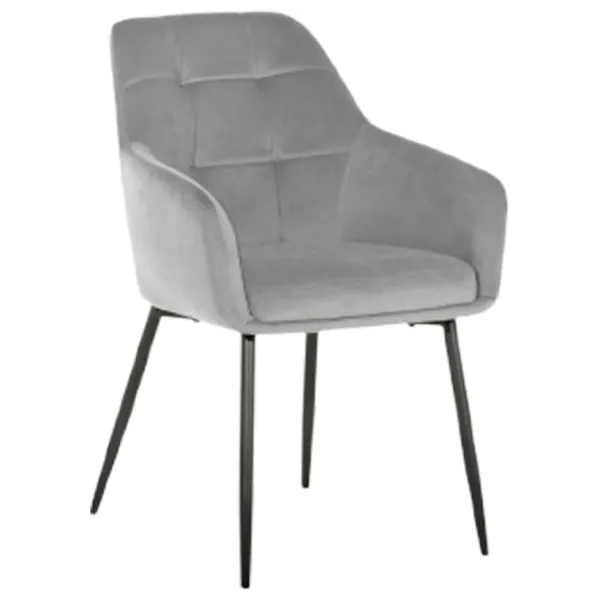 Scaun de bucătărie Fabrik Home UGO NEW Velvet/ Light Gray Black photo 1