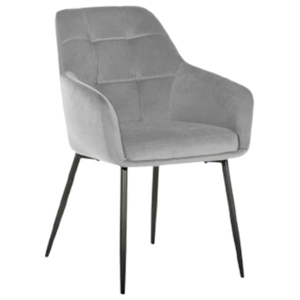 Scaun de bucătărie Fabrik Home UGO NEW Velvet/ Light Gray Black photo 1