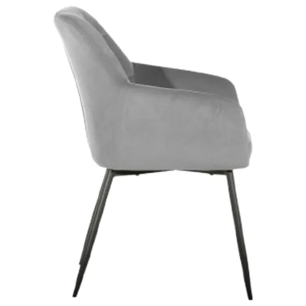 Scaun de bucătărie Fabrik Home UGO NEW Velvet/ Light Gray Black photo 2