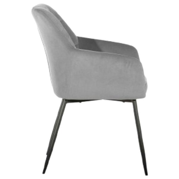 Scaun de bucătărie Fabrik Home UGO NEW Velvet/ Light Gray Black photo 2