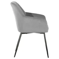 Scaun de bucătărie Fabrik Home UGO NEW Velvet/ Light Gray Black photo 2