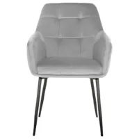 Scaun de bucătărie Fabrik Home UGO NEW Velvet/ Light Gray Black photo 3