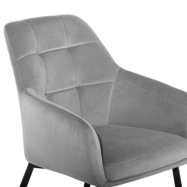 Scaun de bucătărie Fabrik Home UGO NEW Velvet/ Light Gray Black photo 4