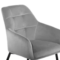 Scaun de bucătărie Fabrik Home UGO NEW Velvet/ Light Gray Black photo 4