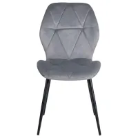 Кухонный стул Fabrik Home Ken Вельвет/ Светло Серый Черный