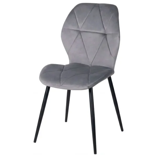 Кухонный стул Fabrik Home Ken Вельвет/ Светло Серый Черный photo 3