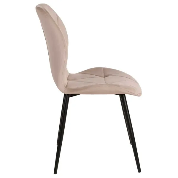 Scaun de bucătărie Fabrik Home Ken Velvet/ Beige Black photo 2