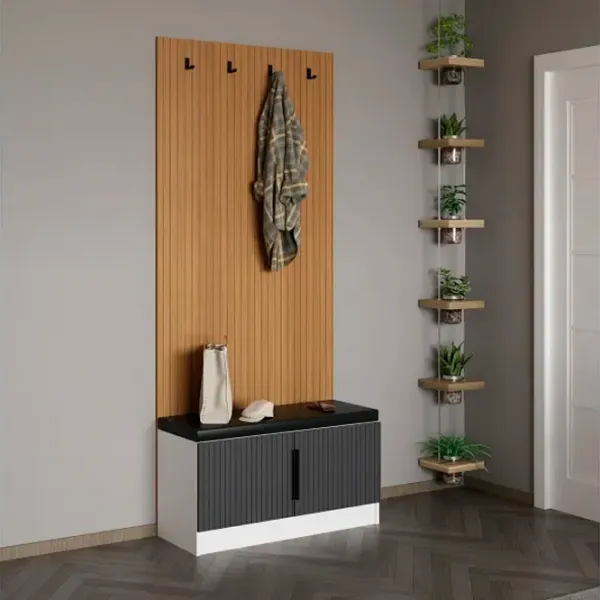 Dulap pentru antreu Trendy Noe PAL melaminat / Antracit photo 5