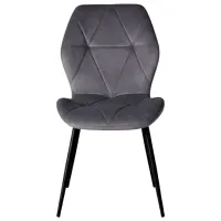 Кухонный стул Fabrik Home Ken Вельвет/ Тёмно-серый Черный