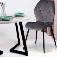 Scaun de bucătărie Fabrik Home Ken Velvet/ Dark Gray Black photo 2