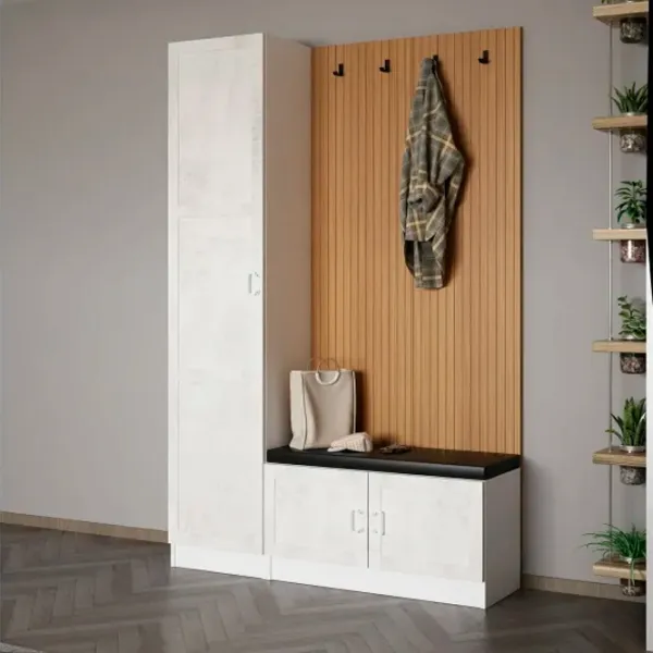Шкаф для прихожей Trendy Noe ДСП меламин / White photo 6