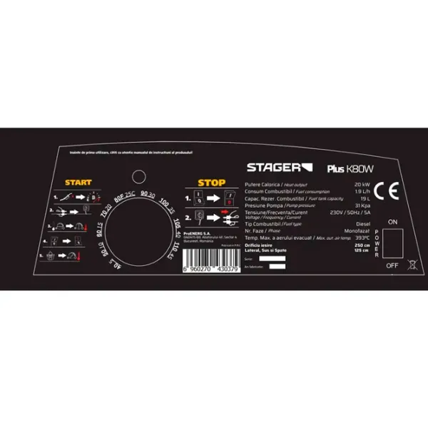 Aerotermă Pe motorină Stager PLUS-K80W 20000 W / 200 m² /  photo 8
