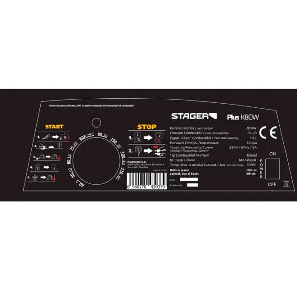 Aerotermă Pe motorină Stager PLUS-K80W 20000 W / 200 m² /  photo 8