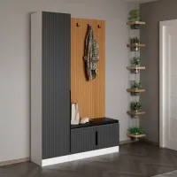 Dulap pentru antreu Trendy Noe PAL melaminat / Antracit photo 4