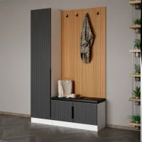 Dulap pentru antreu Trendy Noe PAL melaminat / Antracit photo 6