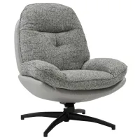 Fotoliu Fabrik Home Roy Black Gray