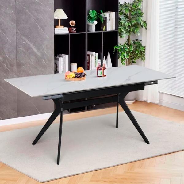 Masă de bucătărie extensibilă Fabrik Home MILS Ceramică/ White photo 3