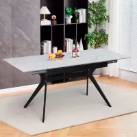 Кухонный стол раскладной Fabrik Home MILS Керамика/ Белый photo 3