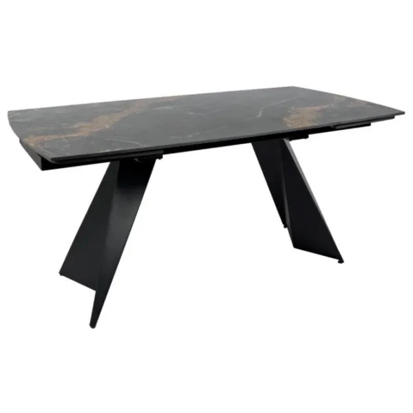 Masă de bucătărie extensibilă Fabrik Home Eclipse Ceramică/ Golden Black photo 1