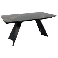 Masă de bucătărie extensibilă Fabrik Home Eclipse Ceramică/ Golden Black