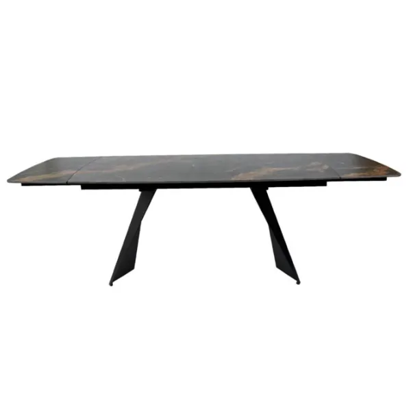 Masă de bucătărie extensibilă Fabrik Home Eclipse Ceramică/ Golden Black photo 2
