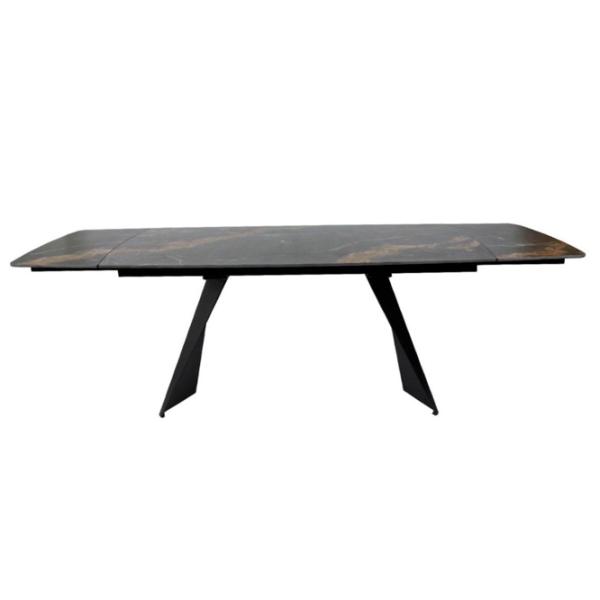 Masă de bucătărie extensibilă Fabrik Home Eclipse Ceramică/ Golden Black photo 2