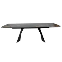 Masă de bucătărie extensibilă Fabrik Home Eclipse Ceramică/ Golden Black photo 2