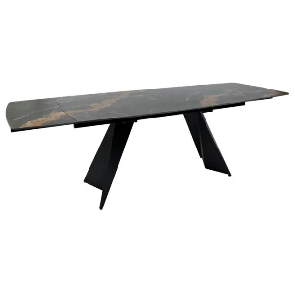 Masă de bucătărie extensibilă Fabrik Home Eclipse Ceramică/ Golden Black photo 3