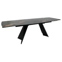 Masă de bucătărie extensibilă Fabrik Home Eclipse Ceramică/ Golden Black photo 3