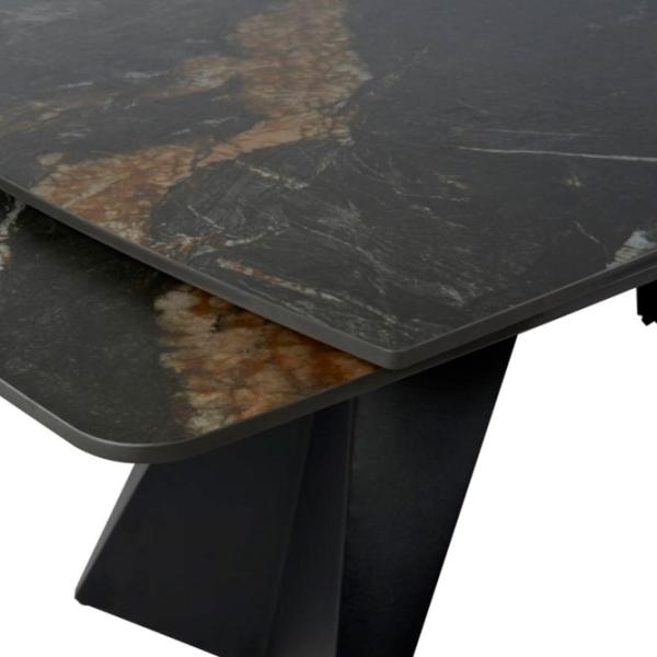 Masă de bucătărie extensibilă Fabrik Home Eclipse Ceramică/ Golden Black photo 4