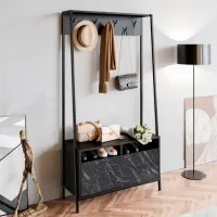 Dulap pentru antreu Trendy Devin PAL melaminat / Black Marble photo 2