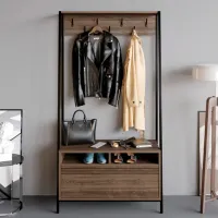 Dulap pentru antreu Trendy Devin PAL melaminat / Nuc photo 3