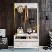 Dulap pentru antreu Trendy Devin PAL melaminat / White photo 3