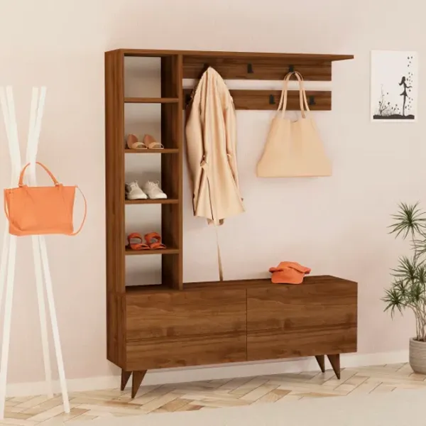 Dulap pentru antreu Trendy Hale PAL melaminat / Nuc photo 2