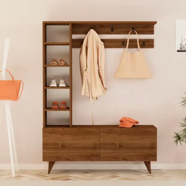 Dulap pentru antreu Trendy Hale PAL melaminat / Nuc photo 4