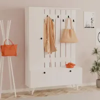Шкаф для прихожей Trendy Lala ДСП меламин / White photo 3