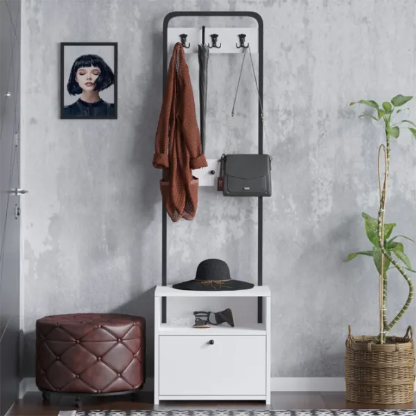 Dulap pentru antreu Trendy Tina PAL melaminat / White photo 3