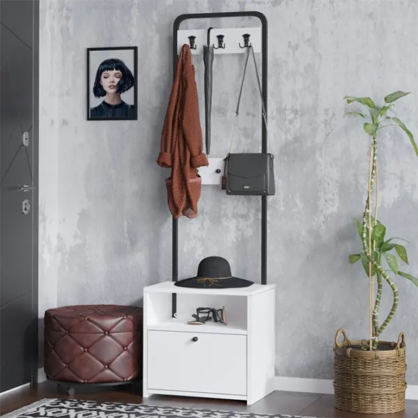 Dulap pentru antreu Trendy Tina PAL melaminat / White photo 5