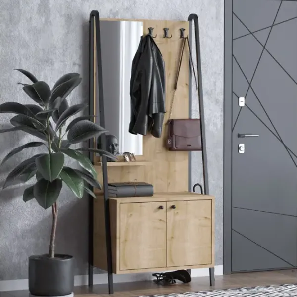Шкаф для прихожей Trendy Lumi ДСП меламин / Oak photo 3