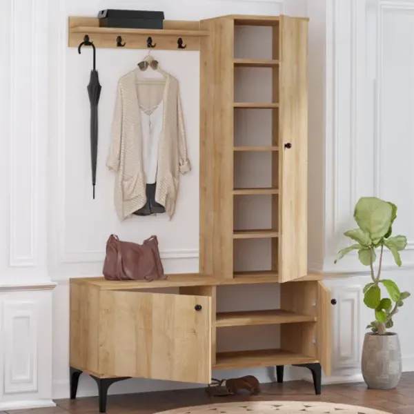 Шкаф для прихожей Trendy LEX ДСП меламин / Oak photo 2