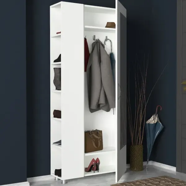 Dulap pentru antreu Trendy Meyra PAL melaminat / White photo 5