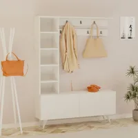 Шкаф для прихожей Trendy Bahar ДСП меламин / White photo 2