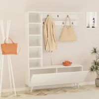 Шкаф для прихожей Trendy Bahar ДСП меламин / White photo 5