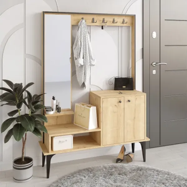 Dulap pentru antreu Trendy Sala Stand Andy PAL melaminat / Oak photo 4