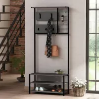 Dulap pentru antreu Trendy Sala Stand Nomad Portmanto PAL melaminat / Antracit photo 7