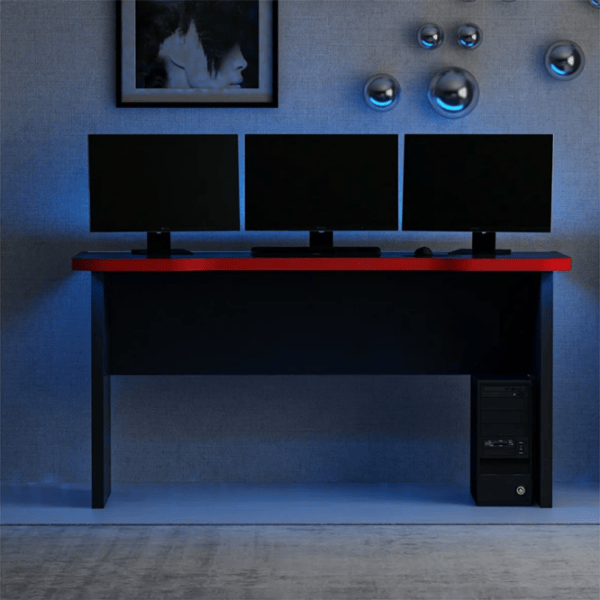 Компьютерный стол Trendy Phoenix 1 ДСП / Чёрный Красный photo 3