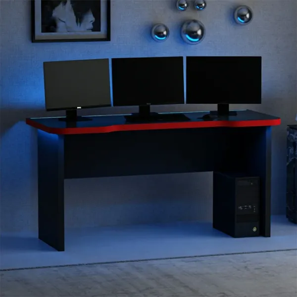 Компьютерный стол Trendy Phoenix 1 ДСП / Чёрный Красный photo 4