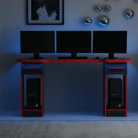 Компьютерный стол Trendy Phoenix 2 ДСП / Чёрный Красный photo 2